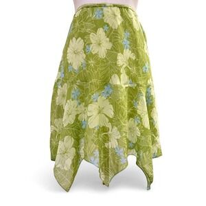 Fairycore festival mini skirt green floral cottage core y2k 2000s